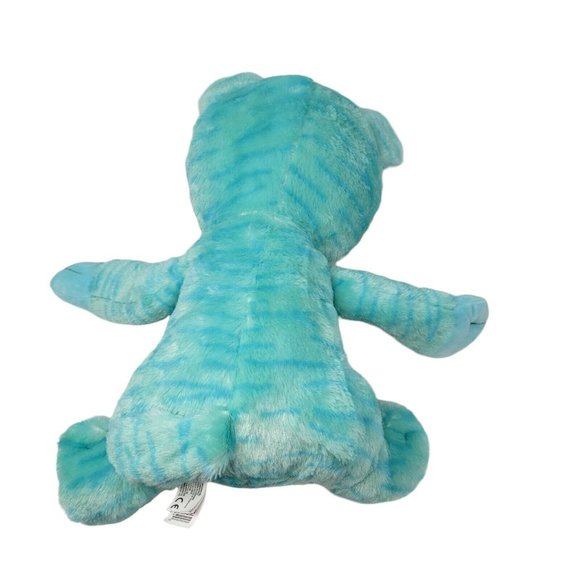 Kellytoy Mint Tiger Plush Stuffed Animal Toy 16" Blue-Green Striped Soft! - Picture 3 of 4